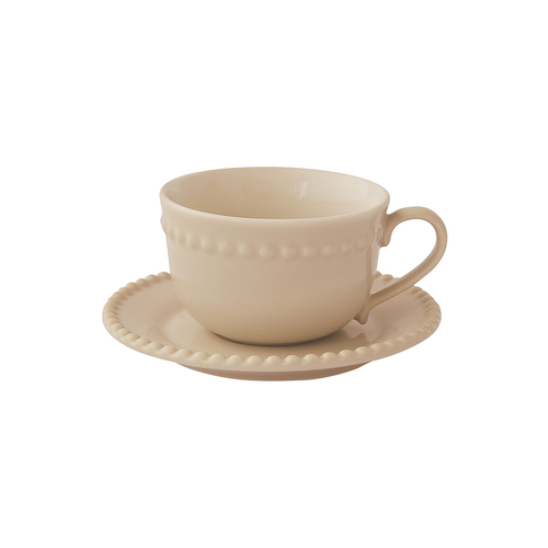 Чашка с блюдцем Tiffany (110 мл), бежевая EL-R2705/TIBE Easy Life