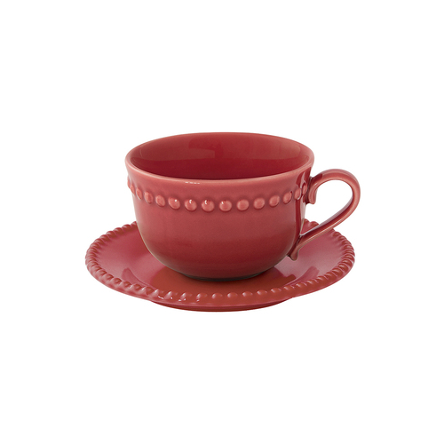 Чашка с блюдцем Tiffany (110 мл), бургунди EL-R2705/TIBR Easy Life