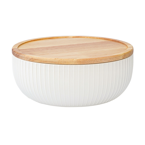 Салатник с бамбуковой крышкой Soft Ripples Dual Glazing, 22 см LJ000017 Liberty Jones
