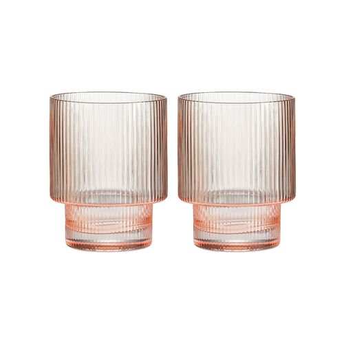 Набор стаканов для воды Modern Classic (320 мл), 2 шт., розовый PM-0153/PINK Pozzi Milano 1876