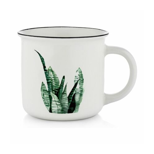 Кружка Green Leaf (380 мл), 9.7 см, белая W37000964 Walmer