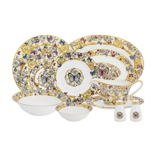 Обеденный сервиз Бабочки, 6 персон, 27 пр. RC9-27/1DS-665H Royal Crown