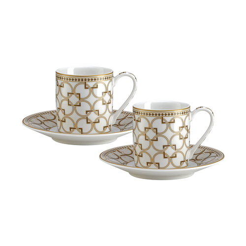 Набор кофейных чашек с блюдцами Deco (80 мл), 2 шт. PM-0125/DECO Pozzi Milano 1876