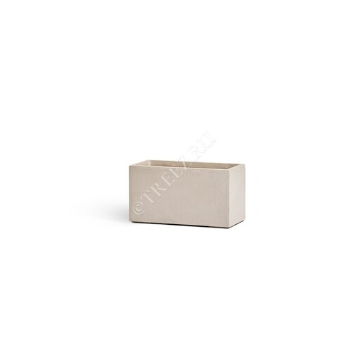 Кашпо Treez Effectory Beton Низкий прямоугольник, 40х20х22 см, белый песок 41.3319-02-019-BE-040 Treez