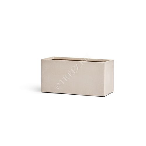 Кашпо Treez Effectory Beton Низкий прямоугольник, 60х30х30 см, белый песок 41.3319-02-019-BE-060 Treez