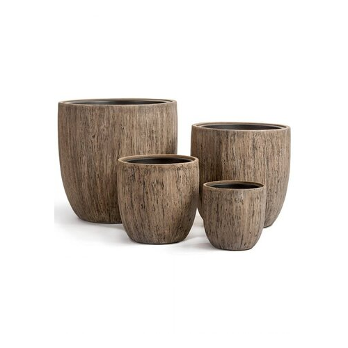 Кашпо Treez Effectory Wood Округлый конус, 49х47 см, светлый дуб 41.3317-03-012-WB-49 Treez