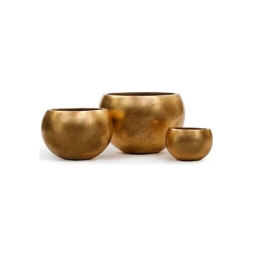 Кашпо Treez Effectory Metal Полусфера, 57х38 см, сусальное золото 41.3318-04-016-GLD-57 Treez