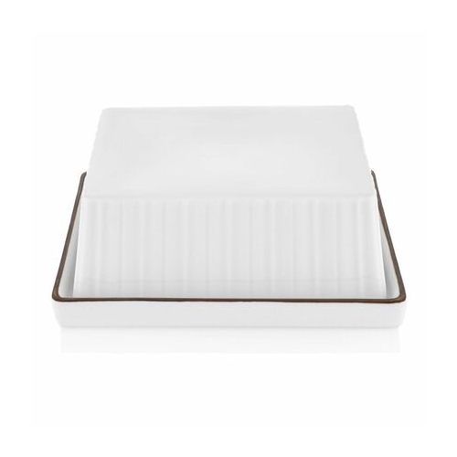 Масленка Stripe, 15x12 см, белая W37001006 Walmer