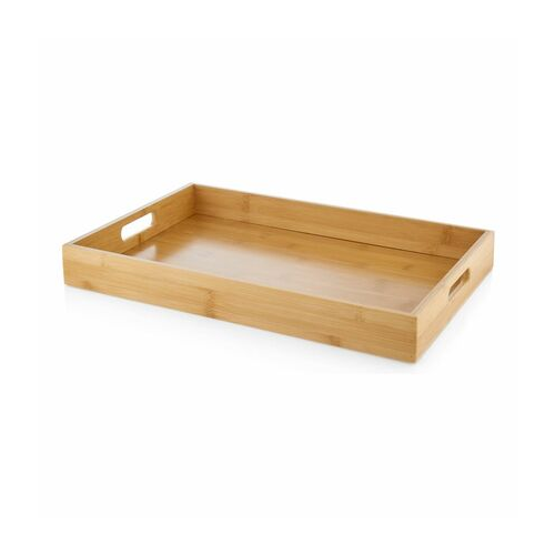 Поднос прямоугольный с ручками Bamboo, 40х30х5 см, светлое дерево W37000990 Walmer