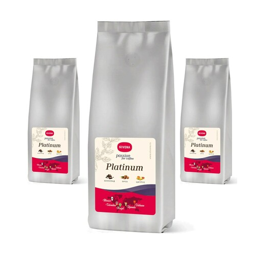 Кофе в зернах Platinum promo pack (3 x 250 г) Кофе Platinum 250 x3 Nivona