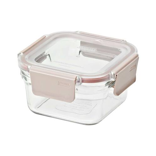 Контейнер квадратный Sandy pink (440 мл), 12.6х12.6х6.7 см ORST-044P Glasslock
