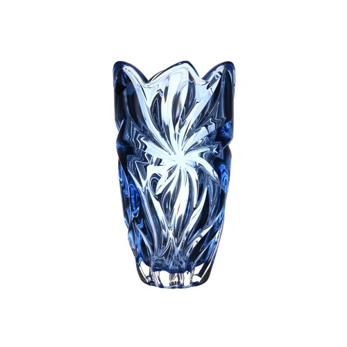 Ваза для цветов Flora, 28 см, голубая 57454 Aurum Crystal
