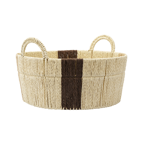 Корзина плетеная круглая Bodhran Chocolate Ethnic, размер L TK24-ST_BA0019 Tkano