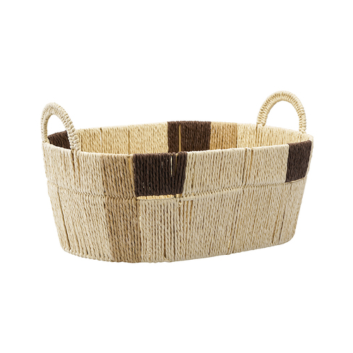 Корзина плетеная овальная Bodhran Chocolate Ethnic, размер L TK24-ST_BA0010 Tkano