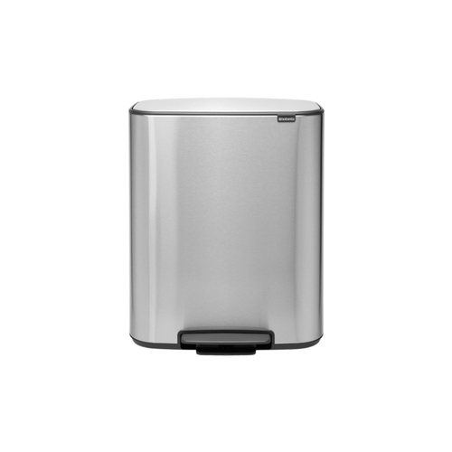 Мусорный бак Bo Pedal Bin (2x30 л), 65.2х54.1х36.6 см, стальной матовый 211461 Brabantia