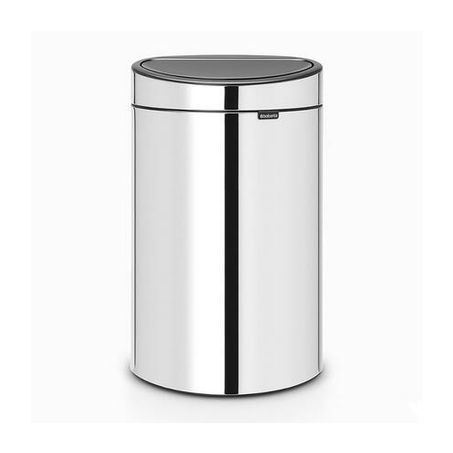 Мусорный бак Touch Bin new двухсекционный (10/23л), 72.5 см, стальной полированный 115004 Brabantia