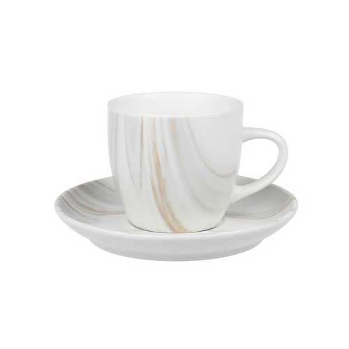 Чашка с блюдцем The Royal Marble (250 мл), белая HS10-7050-250-YC257 Home & Style