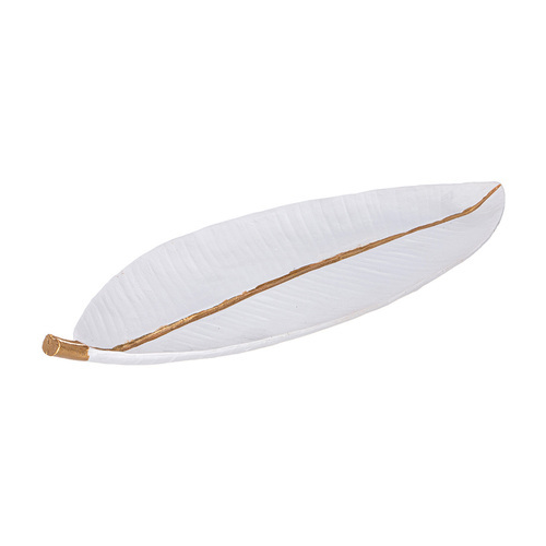 Блюдо декоративное Leaf, 39х16.5х4 см, белое 248-083 Lefard