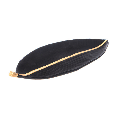 Блюдо декоративное Leaf, 32.5х14.5х3.5 см, черное 248-082 Lefard