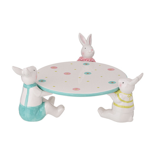 Блюдо для торта Bright rabbits, 22.5х22х12 см 406-740 Lefard