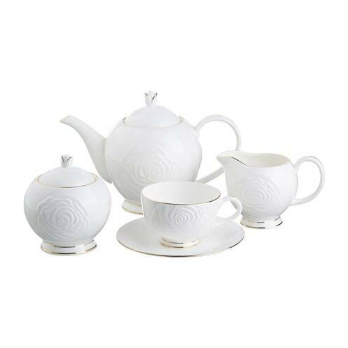 Чайный сервиз Blanco, на 6 персон, 15 пр., белый 264-306 Lefard