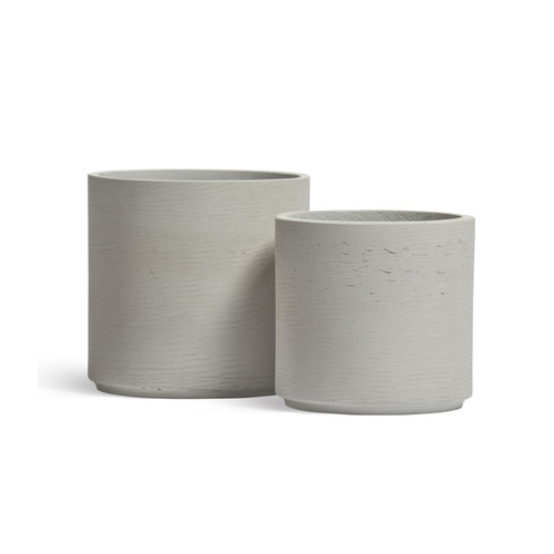 Кашпо Ergo Concrete Цилиндр, 32х32 см, белый песок 41.1024-0064-CR-32 Treez