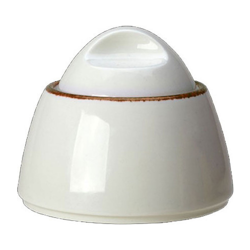 Сахарница с крышкой Brown Dapple (200 мл), белая 3174502 Steelite