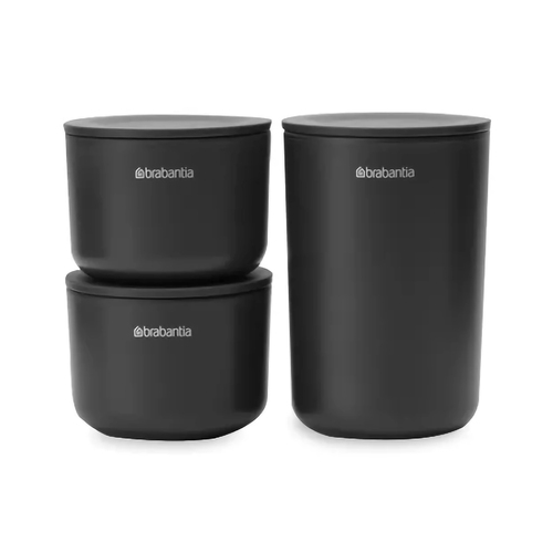 Набор контейнеров для ванной комнаты, 3 пр., темно-серый BRA-281303 Brabantia