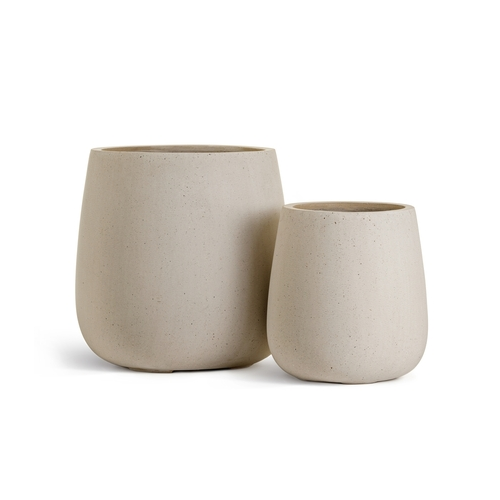 Кашпо Effectory Beton Design-Чаша, 35х32 см, белый песок 41.33-02-24-119-BE-32 Treez