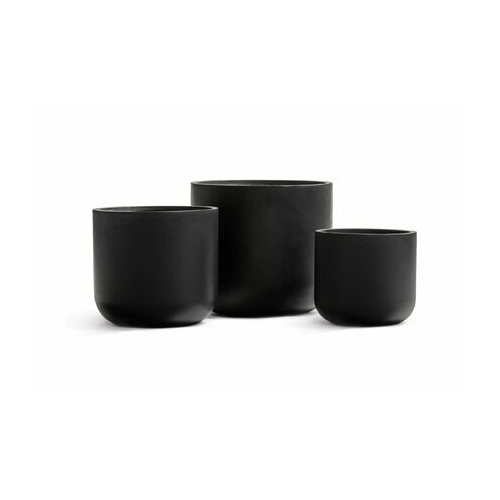 Кашпо ERGO Just Цилиндр, 37х34 см, антрацит 41.1020-0030-BLCK-37 Treez