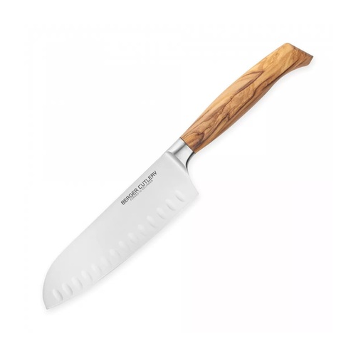 Нож поварской Сантоку Ergo Line Olive, 16 см BC100916 BERGER CUTLERY