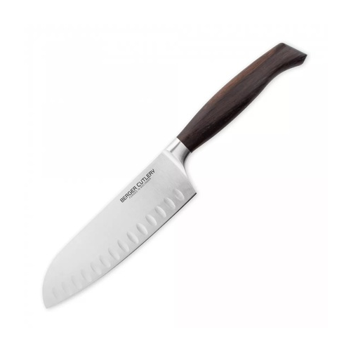 Нож поварской Сантоку Ergo Line Smoked Oak, 16 см BC110916 BERGER CUTLERY