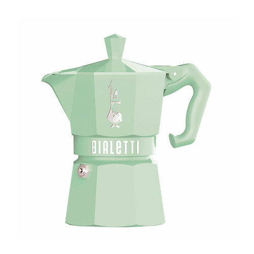 Гейзерная кофеварка Moka Express Exclusive (130 мл), на 3 чашки, зеленая 0009057 Bialetti