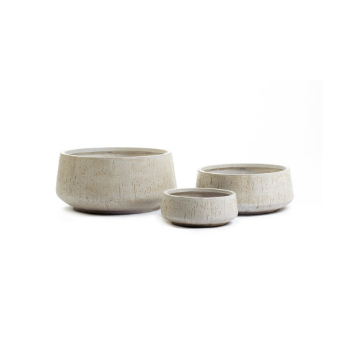 Кашпо Treez Ergo Cork Круглое низкое, 54.5х25.5 см, белый песок 41.1016-0002-CRS-55 Treez