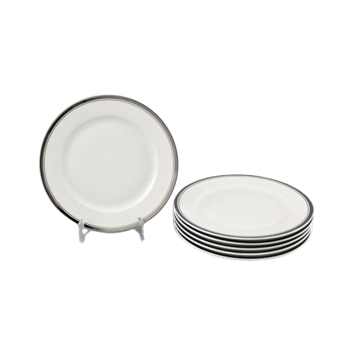 Набор тарелок мелких Сабина Изящная платина, 25 см, 6 шт. 02160125-0011 Leander