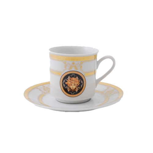 Набор чашек Сабина Золотой орнамент (0.15 л) с блюдцами, 6 шт. 02160414-1373 Leander