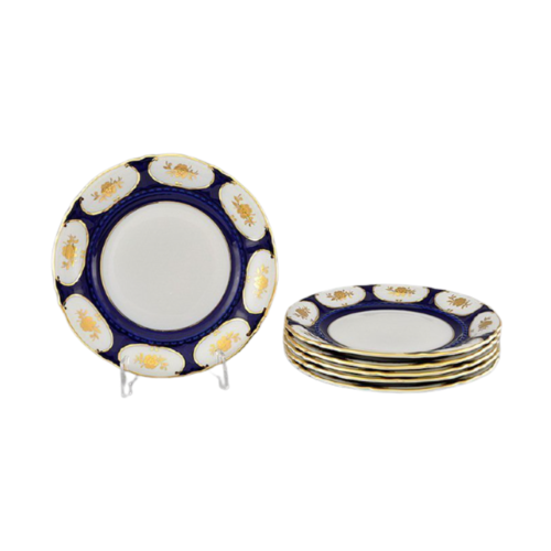 Набор тарелок десертных Соната Темно-синий орнамент, 19 см, 6 шт. 07160319-0443 Leander