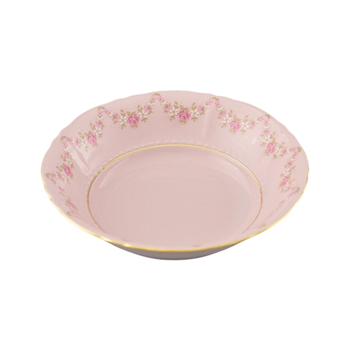 Салатник Соната Розовая нить, 16 см, розовый фарфор 07211413-0158 Leander