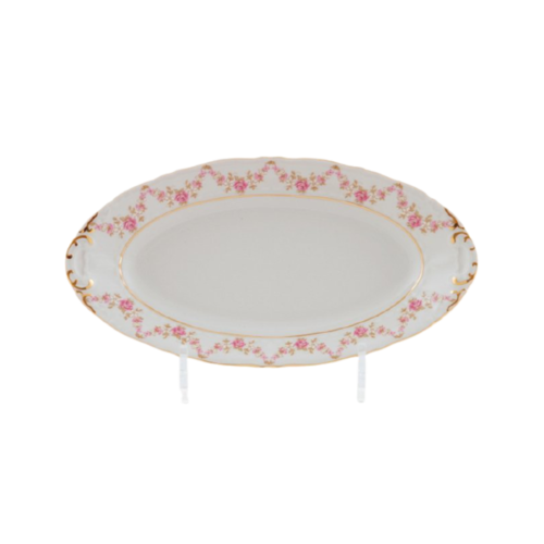 Блюдо овальное Соната Розовая нить, 32 см 07111512-0158 Leander