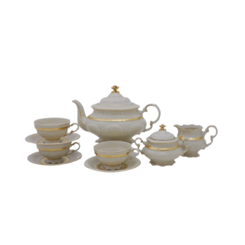 Сервиз чайный Соната Изящное золото, 15 пр., слоновая кость 07560725-1239 Leander