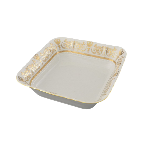 Салатник квадратный Соната Золотой узор, 25х25 см 07111424-1457 Leander