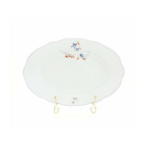 Блюдо овальное Гуси, 32 см 03111512-0807 Leander