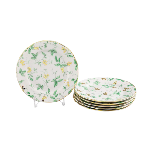 Набор тарелок мелких Мэри-Энн Зелень и золото, 19 см, 6 шт. 03160319-1381 Leander