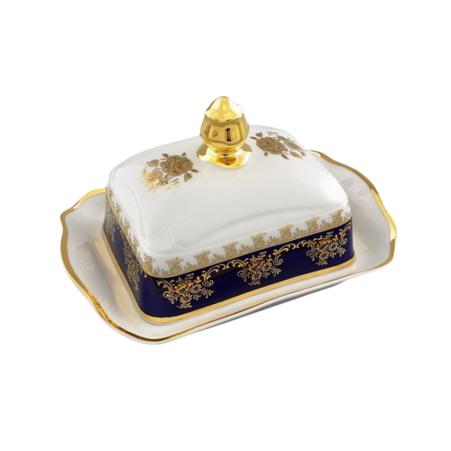 Масленка Мэри-Энн Темно-синяя окантовка с золотом (0.25 кг) 03122316-0431 Leander