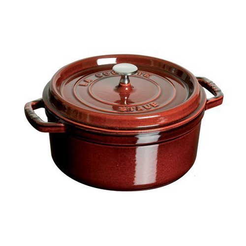 Кокот круглый, 26 см (5.2 л), гранатовый 1102687 Staub