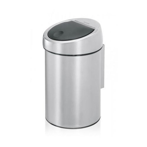 Ведро для мусора TOUCH BIN (3 л), 18.5х28 см, матовое стальное 363986 Brabantia