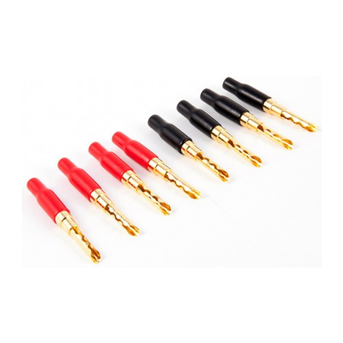 Разъем акустический Black rhodium Banana Z plug Gold Plated 4mm Red