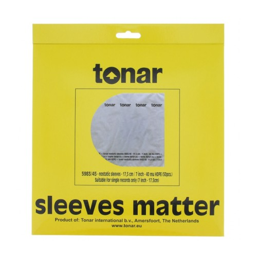 Конверт для LP Tonar 7 LP 45 RPM Nostatic Inner Sleeve 5983/45 (50 шт.)