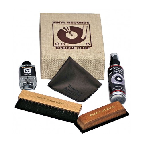 Средство для чистки Simply analog Vinyl Record Cleaning Boxset De Luxe Brown