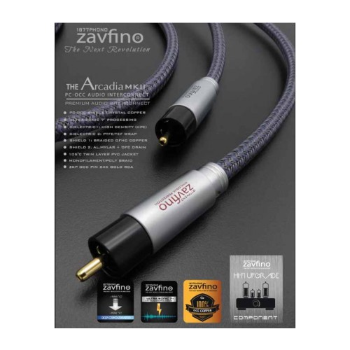 Межблочный аналоговый кабель Zavfino Arcadia Mk2 RCA 1.5m